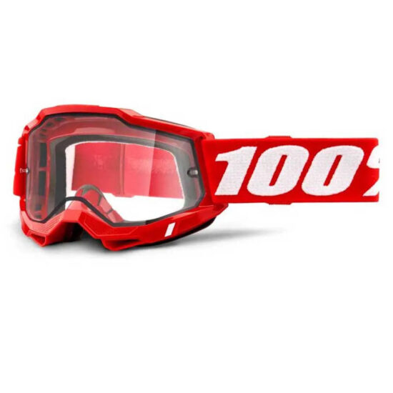 100percent Accuri Enduro MTB Goggles Clear Vented Mirror/CAT0 Red