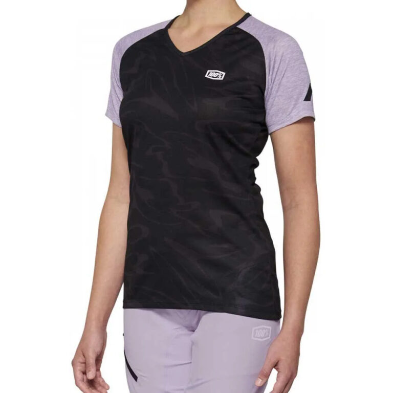 100percent Airmatic Short Sleeve Enduro Jersey S Black / Lavender - XL Black / Lavender