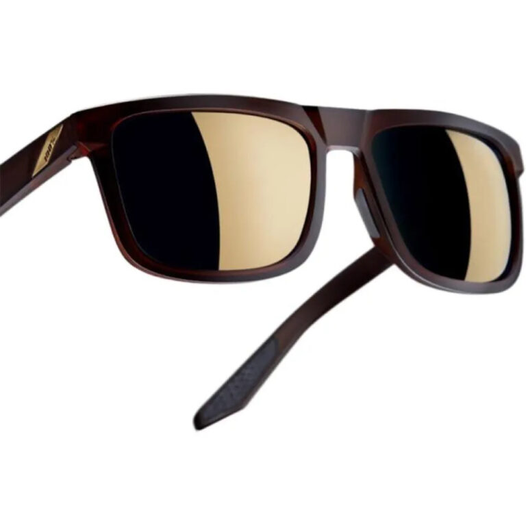 100percent Blake Sunglasses Flash Gold Soft Tact Rootbeer - Image 4