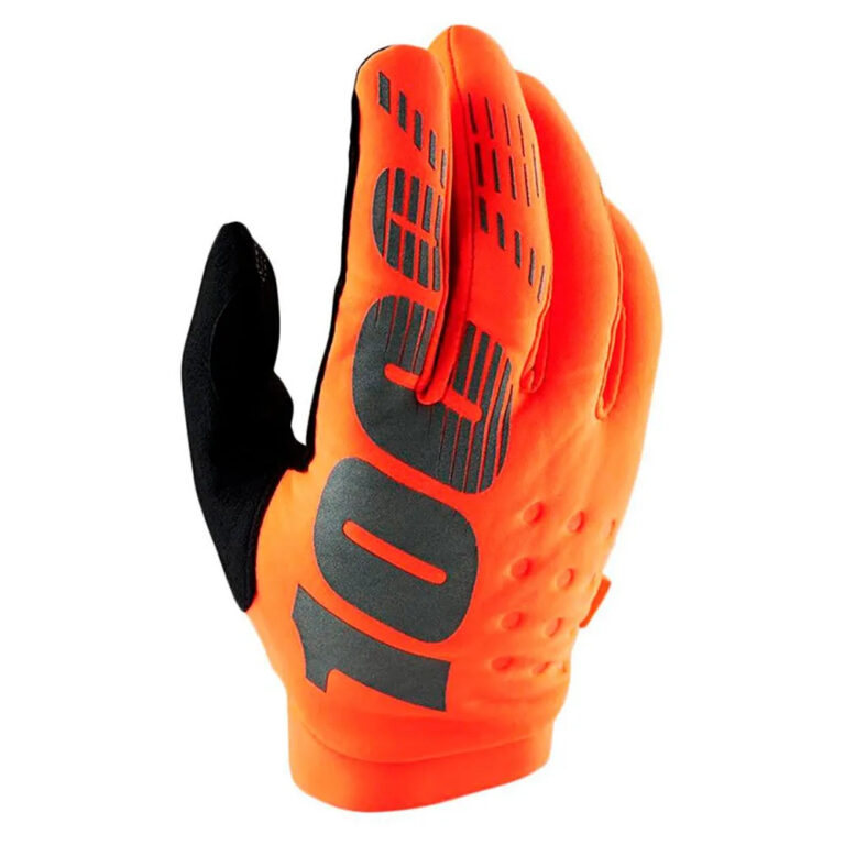 100percent Brisker Gloves S Fluor Orange / Black