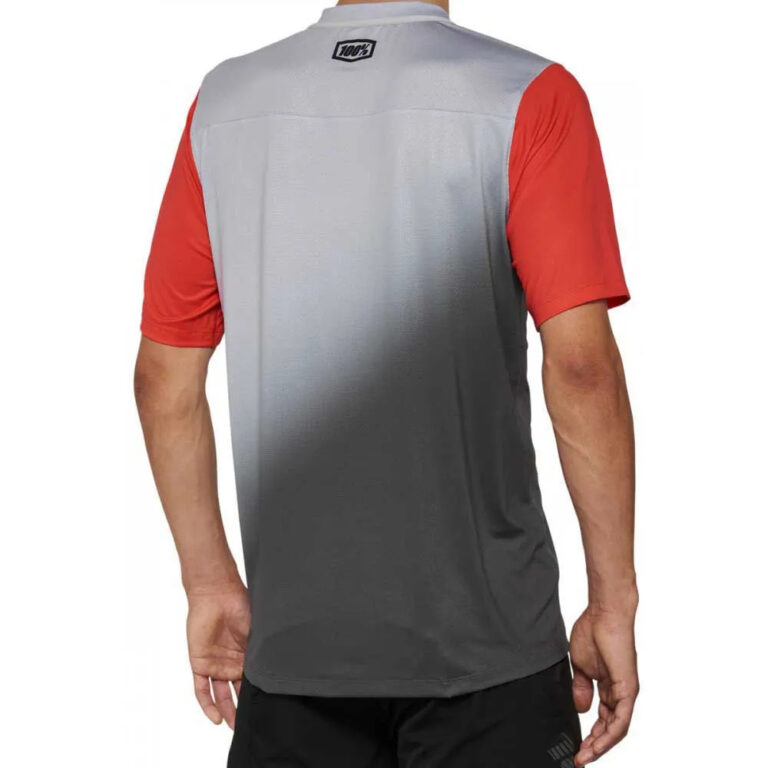 100percent Celium Short Sleeve Enduro Jersey S Grey / Racer Red - XL Grey / Racer Red - Image 2