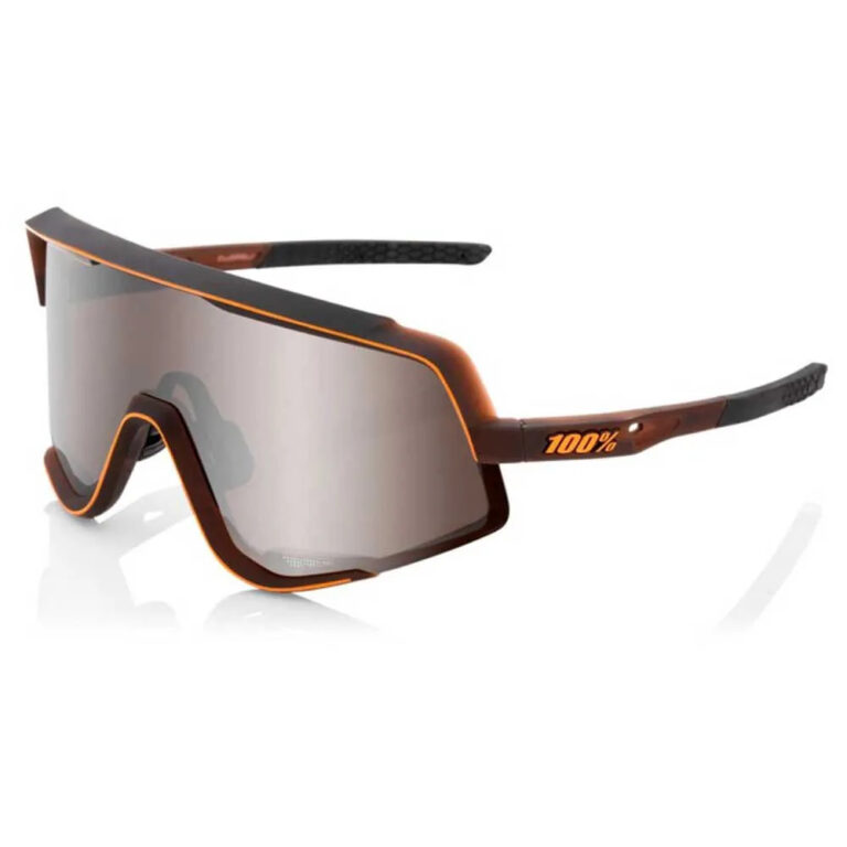 100percent Glendale Sunglasses Hiper Silver Mirror/CAT3 Matt Translucent Brown Fade