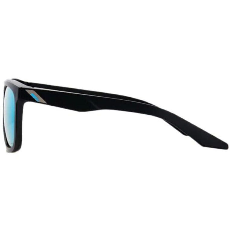 100percent Hudson Sunglasses Hiper Blue Multilayer Mirror/CAT3 Matte Black - Image 3