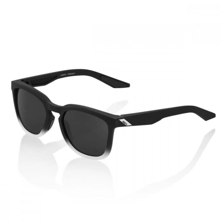 100percent Hudson Sunglasses White Black Mirror/CAT3 Soft Tact Fade Black White