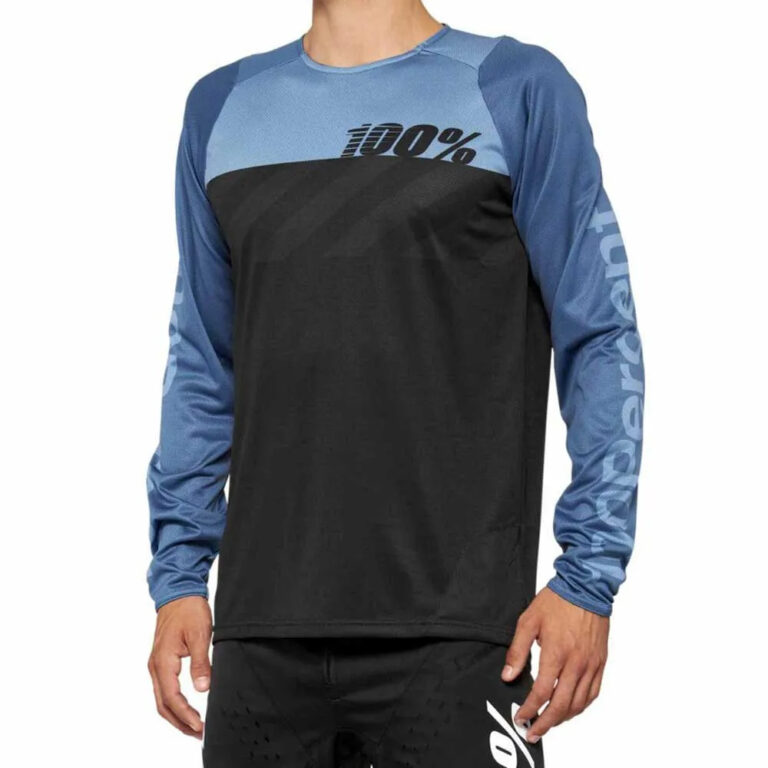 100percent R-Core Long Sleeve Enduro Jersey S Black / Slate Blue - XL Black / Slate Blue