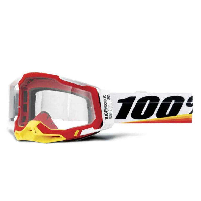 100percent Racecraft 2 Goggles Red Clear Lens/CAT0 Arshem Red - Silver Flash Lens/CAT3 Arshem Red