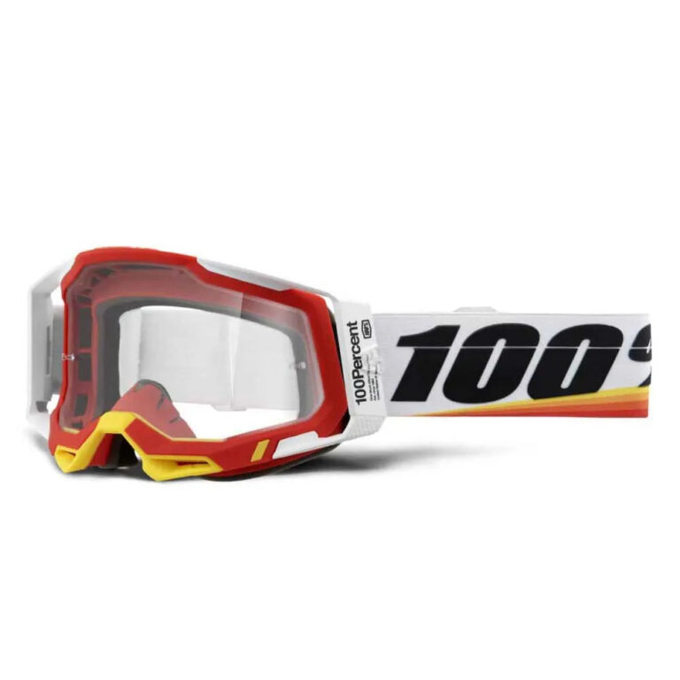 100percent Racecraft 2 Goggles Red Clear Lens/CAT0 Arshem Red - Silver Flash Lens/CAT3 Arshem Red - Image 2