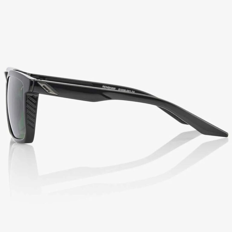 100percent Renshaw Sunglasses Grey Green/CAT3 Gloss Black - Image 3