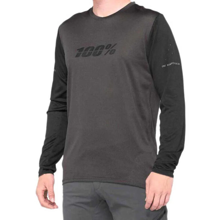 100percent Ridecamp Long Sleeve Enduro Jersey S Black / Charcoal