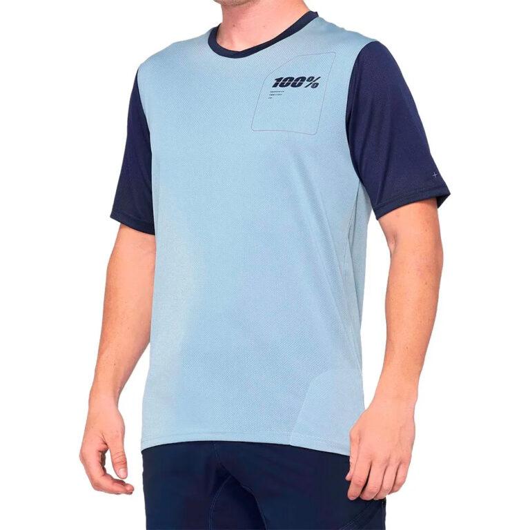 100percent Ridecamp Short Sleeve Enduro Jersey S Light Slate / Navy