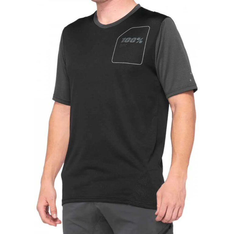 100percent Ridecamp Short Sleeve Enduro Jersey S Black / Charcoal - XL Black / Charcoal