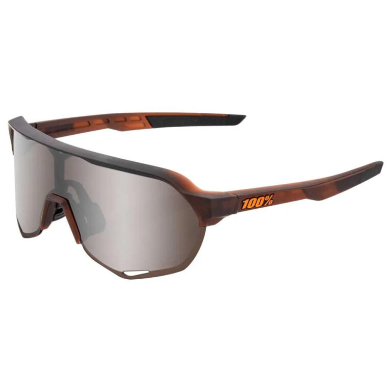 100percent S2 Sunglasses Hiper Silver Mirror/CAT3 Matte Translucent Brown Fade