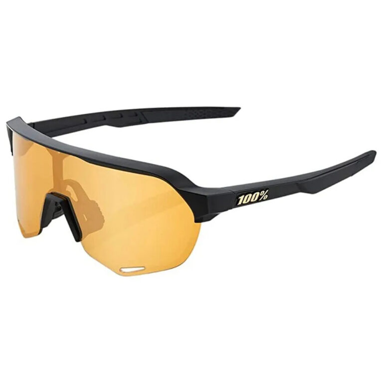 100percent S2 Sunglasses Soft Gold Mirror/CAT3 Matte Black