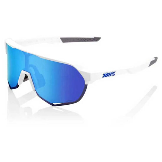 100percent S2 Sunglasses Hiper Blue Multilayer Mirror/CAT3 Matt White