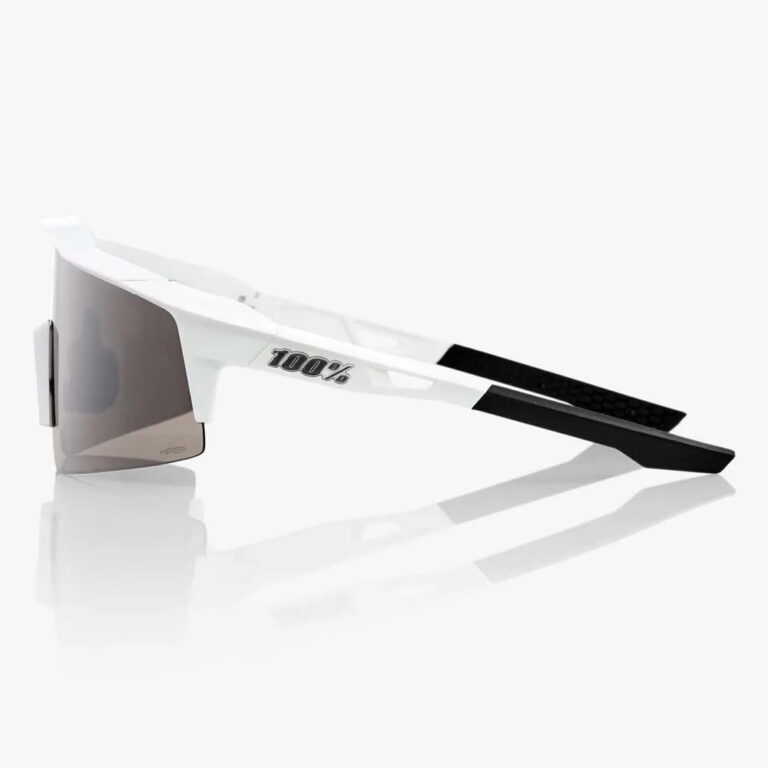 100percent Speedcraft SL Sunglasses Hiper Silver Mirror/CAT3 Matte White - Image 3