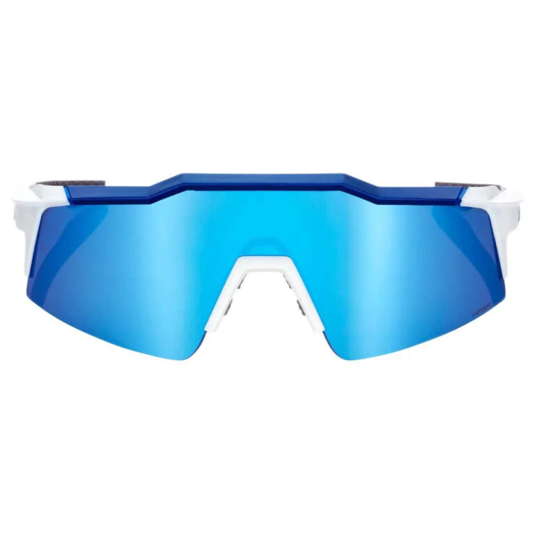 100percent Speedcraft SL Sunglasses Hiper Blue Multilayer Mirror/CAT3 Matte White / Metallic Blue - Image 2