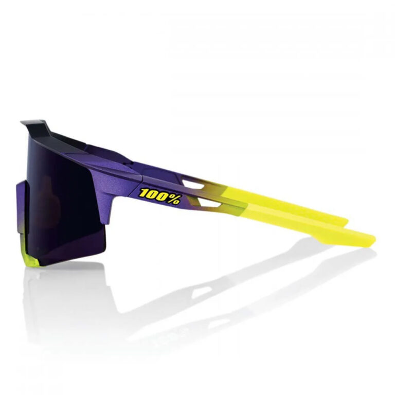 100percent Speedcraft Sunglasses Dark Purple Lens/CAT3 Matte Metallic Digital Brights - Image 3