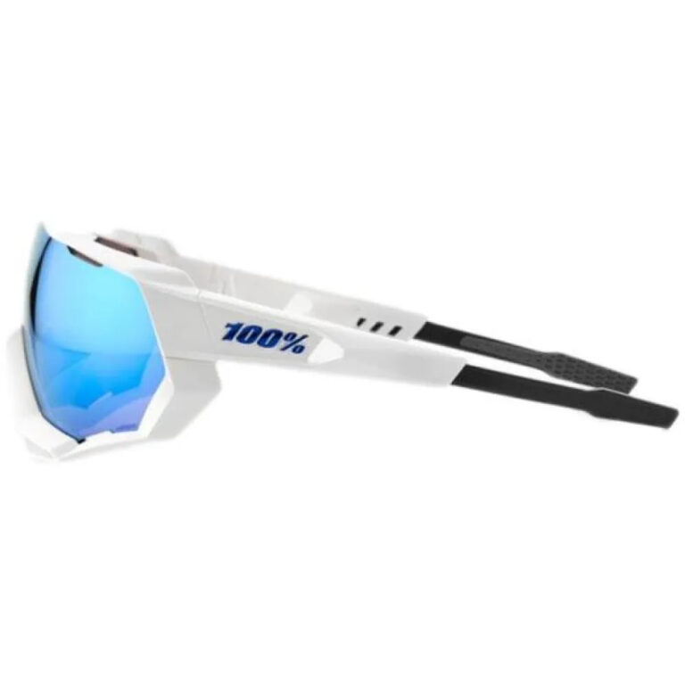 100percent Speedtrap Mirrored Sunglasses Mirror Multilayer Hiper Blue/CAT3 Matte White - Image 3