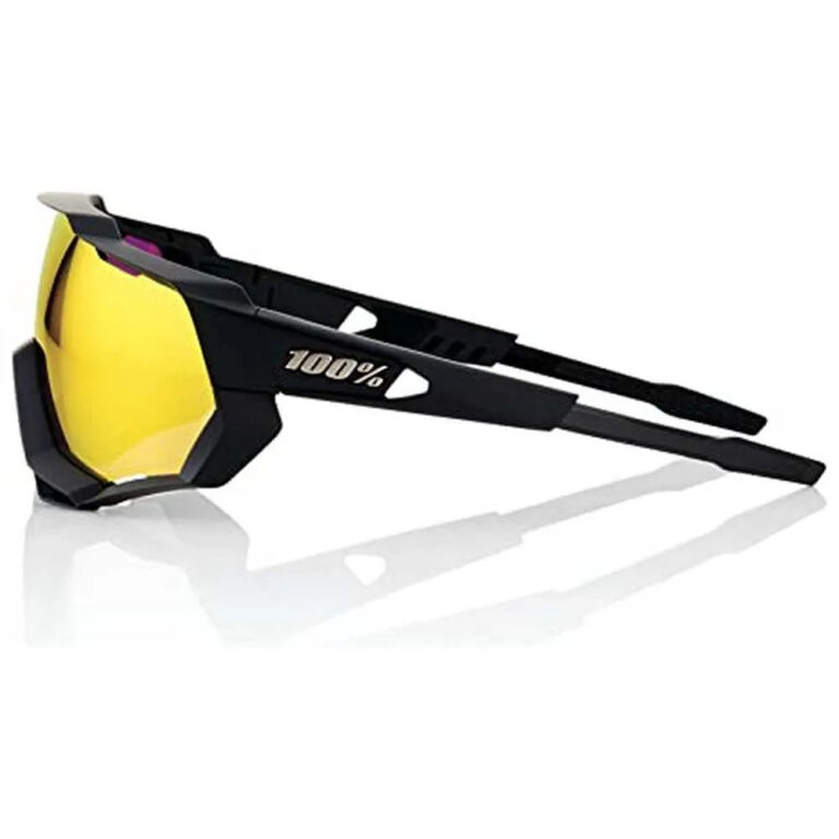 100percent Speedtrap Sunglasses Hiper Red Multilayer Mirror/CAT3 Soft Tact Black - Image 3