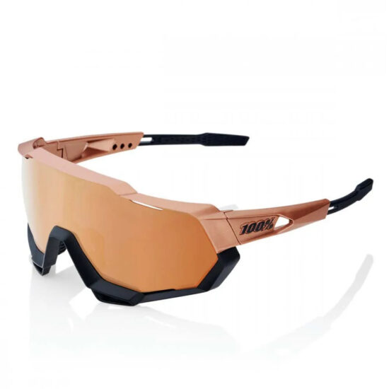 100percent Speedtrap Sunglasses HiPER Copper Mirror/CAT3 Matte Copper Chromium / Black