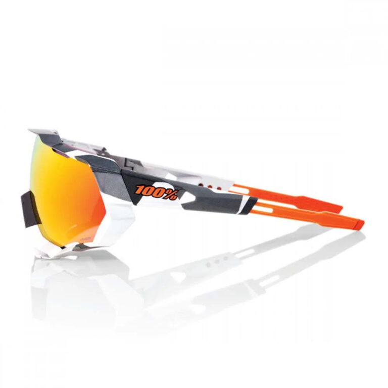 100percent Speedtrap Sunglasses HiPER Red Multilayer Mirror/CAT3 Soft Tact Grey Camo - Image 3