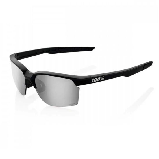 100percent Sportcoupe Sunglasses Hiper Silver Mirror/CAT3 Matte Black