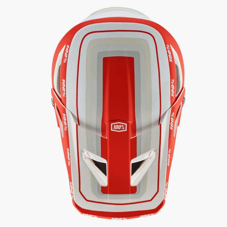 100percent Status Downhill Helmet XS Topenga Red / White - 2XL Topenga Red / White - Image 4