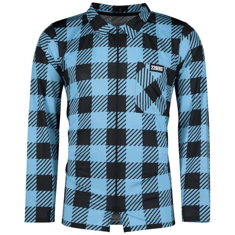 226ERS Plaid Cycling Long Sleeve Jersey S Blue - XL Blue