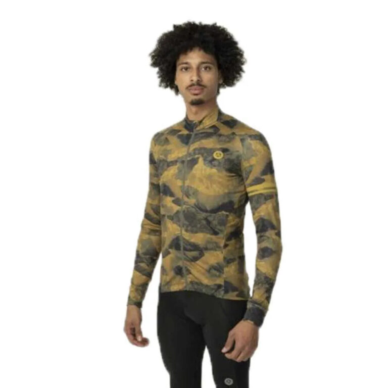 AGU Abstract Mountains Performance Long Sleeve Jersey S Army Green - 3XL Army Green