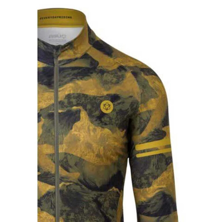 AGU Abstract Mountains Performance Long Sleeve Jersey S Army Green - 3XL Army Green - Image 7