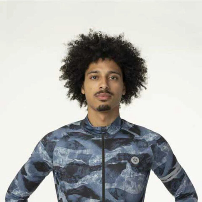 AGU Abstract Mountains Performance Long Sleeve Jersey S Steel Blue - 3XL Steel Blue - Image 10