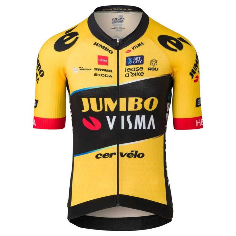 AGU Jumbo-Visma Premium Replica 2023 Short Sleeve Jersey 2XL Black / Yellow