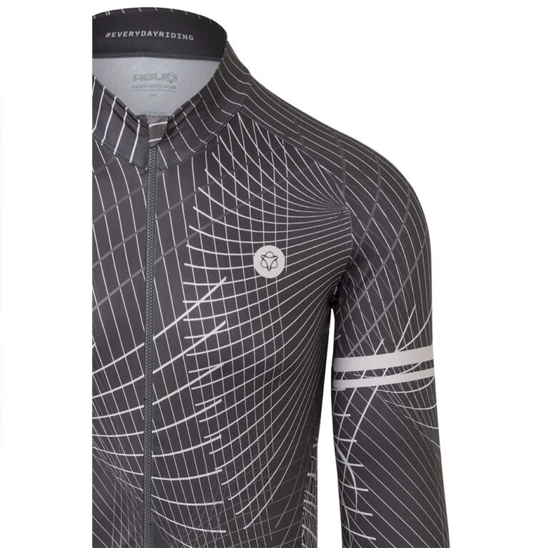 AGU Nocturnal Lines Performance Long Sleeve Jersey S Freeport Grey - 3XL Freeport Grey - Image 5