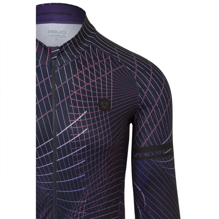 AGU Nocturnal Lines Performance Long Sleeve Jersey S Purple Velvet - 3XL Purple Velvet - Image 5