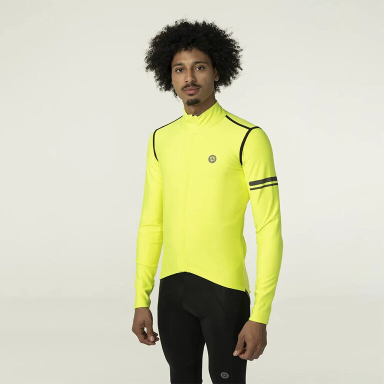 AGU Performance Rain Long Sleeve Jersey S Fluo Yellow - 3XL Fluo Yellow - Image 5