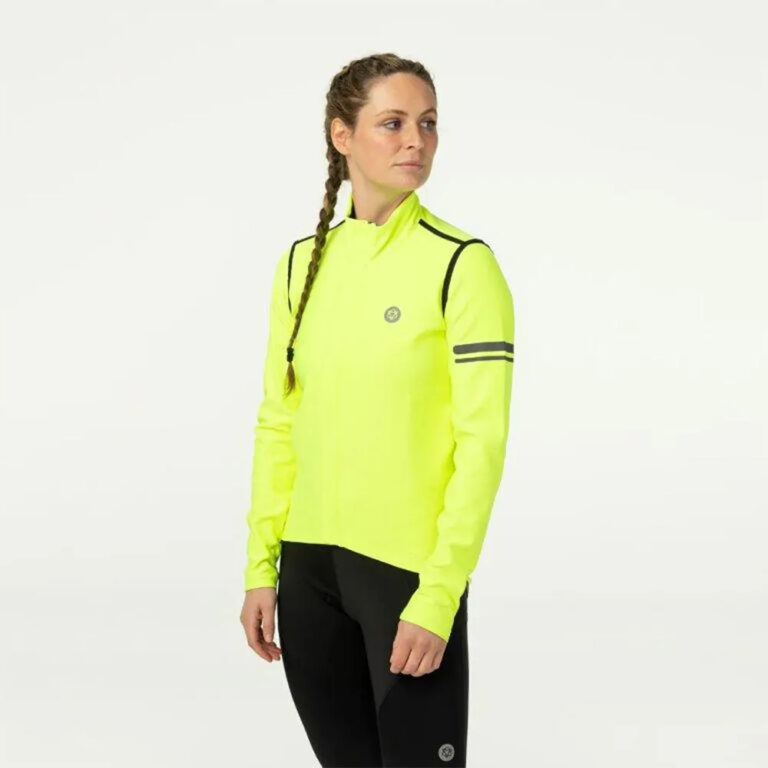 AGU Performance Rain Long Sleeve Jersey XS Fluo Yellow - 2XL Fluo Yellow - Image 5