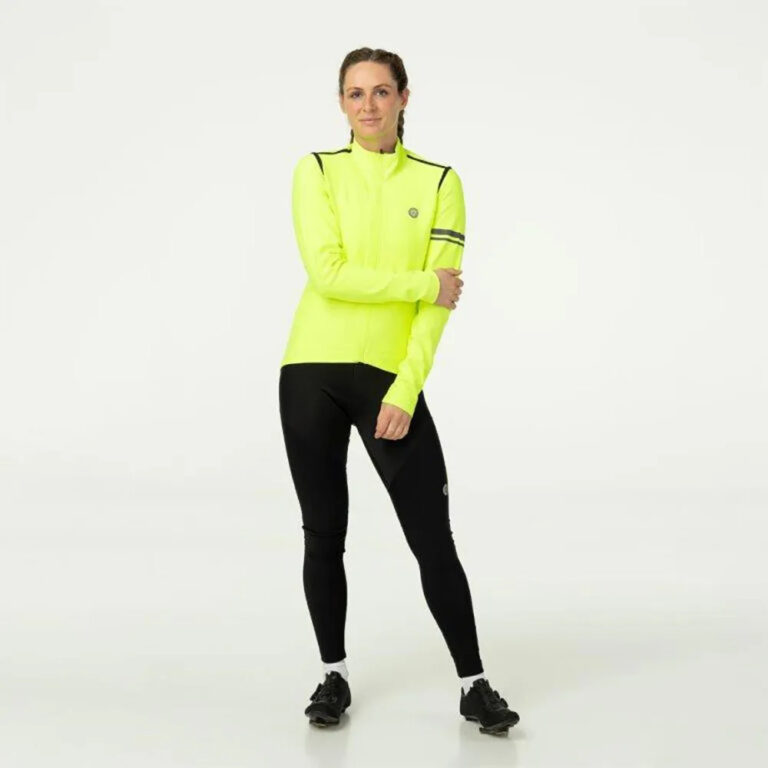 AGU Performance Rain Long Sleeve Jersey XS Fluo Yellow - 2XL Fluo Yellow - Image 8