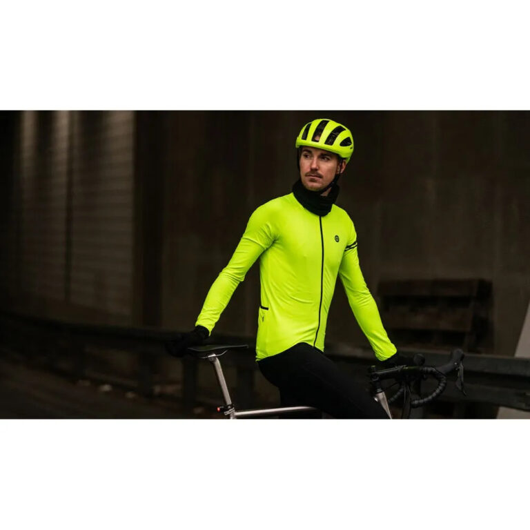 AGU Thermo Essential Long Sleeve Jersey S Neon Yellow - 3XL Neon Yellow - Image 3