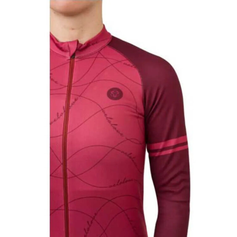 AGU Velo Wave Essential Long Sleeve Jersey XS Rusty Pink - 2XL Rusty Pink - Image 8