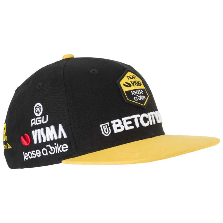 AGU Visma | Lease A Bike 2024 Cap One Size Black / Yellow - Image 2