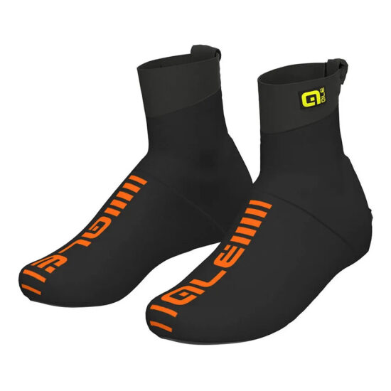 Al&amp;eacute; Aero Overshoes S Black / Orange Fluo