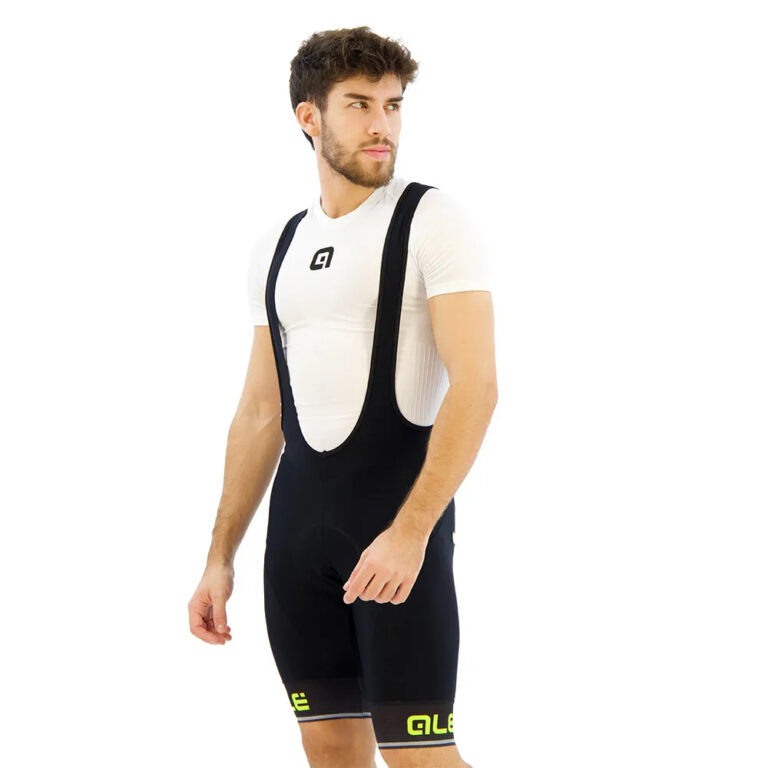 Al&amp;eacute; Blend Bib Shorts L Black / Fluo Yellow - 3XL Black / Fluo Yellow - Image 5