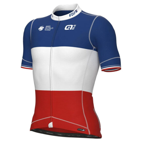 Al&amp;eacute; Groupama FDJ Champion France PRO 2023 Short Sleeve Jersey S Rojo / Azul - XL Rojo / Azul