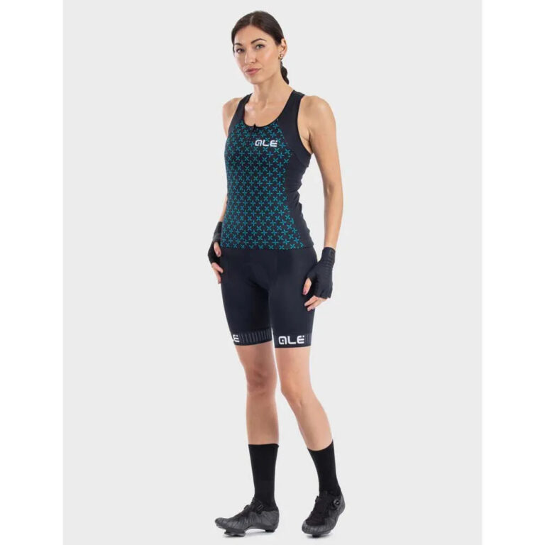 Al&amp;eacute; Helios Sleeveless T-shirt XS Black / Turquoise - XL Black / Turquoise - Image 3