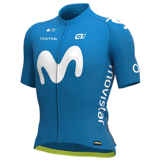 Al&amp;eacute; Movistar Team 2020 PR-R Short Sleeve Jersey S Blue / White - M Blue / White