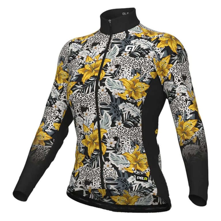 Al&amp;eacute; PR-R Hibiscus Long Sleeve Jersey S Black / Yellow