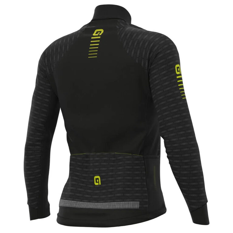 Al&amp;eacute; PRR Green Road Long Sleeve Jersey M Black / Fluo Yellow - Image 2