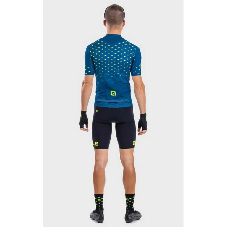 Al&amp;eacute; PRR Stars Short Sleeve Jersey S Petrol / Fluor Yellow - L Petrol / Fluor Yellow - Image 4