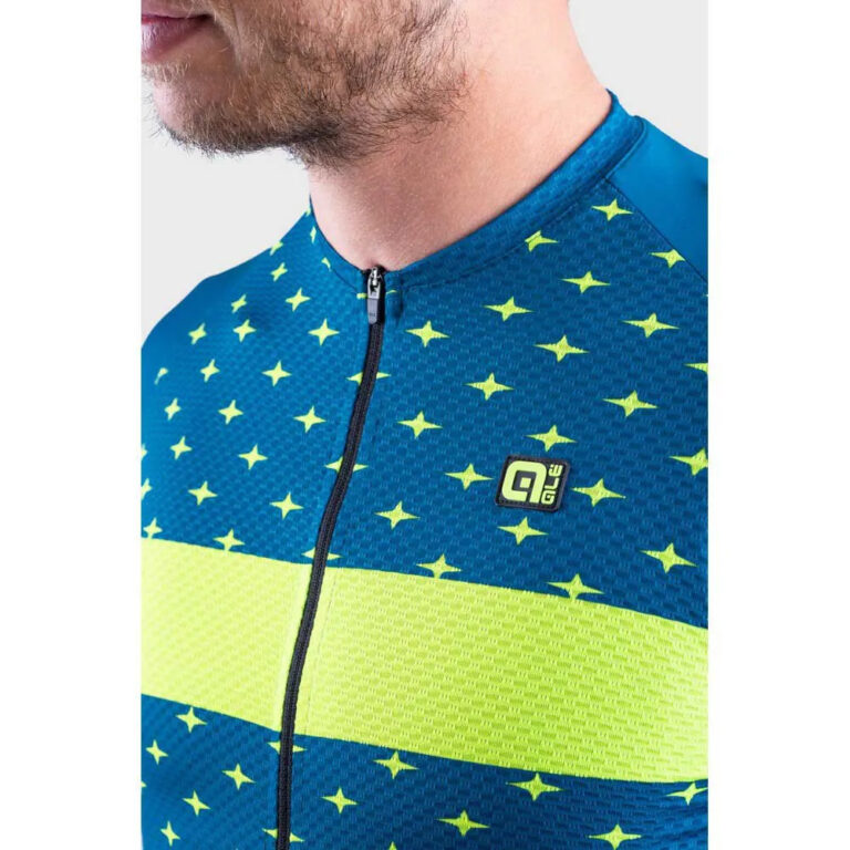 Al&amp;eacute; PRR Stars Short Sleeve Jersey S Petrol / Fluor Yellow - L Petrol / Fluor Yellow - Image 5