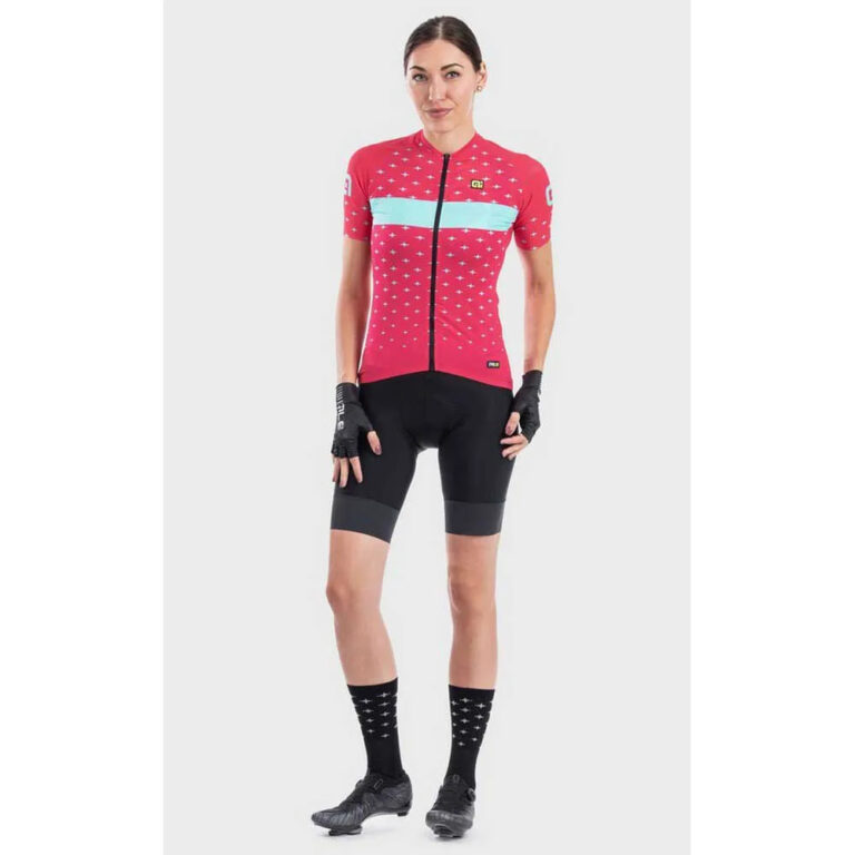 Al&amp;eacute; PRR Stars Short Sleeve Jersey M Strawberry / Turquoise - Image 3